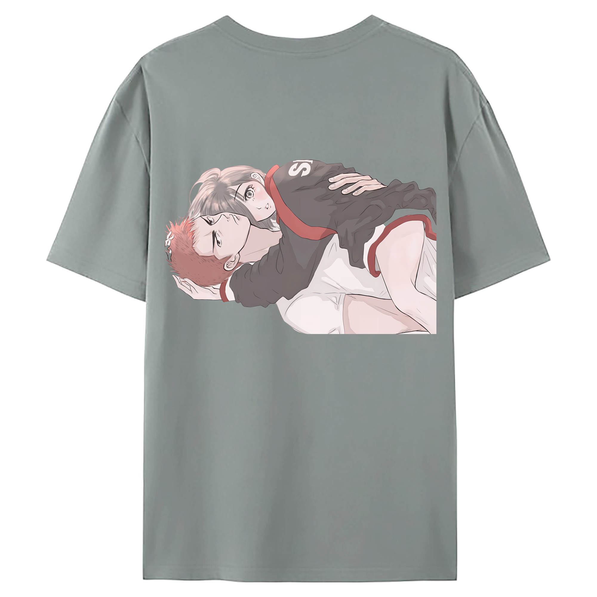 （画像用） SLAM DUNK／スラムダンク 綿100％ メンズ半袖Tシャツ（バックプリント） 通気性